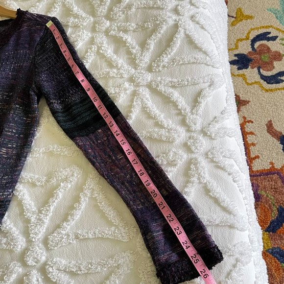 Free People Boucle Purple Women's Jacket Knit Sweater Cardigan Size Small - Picture 8 of 10